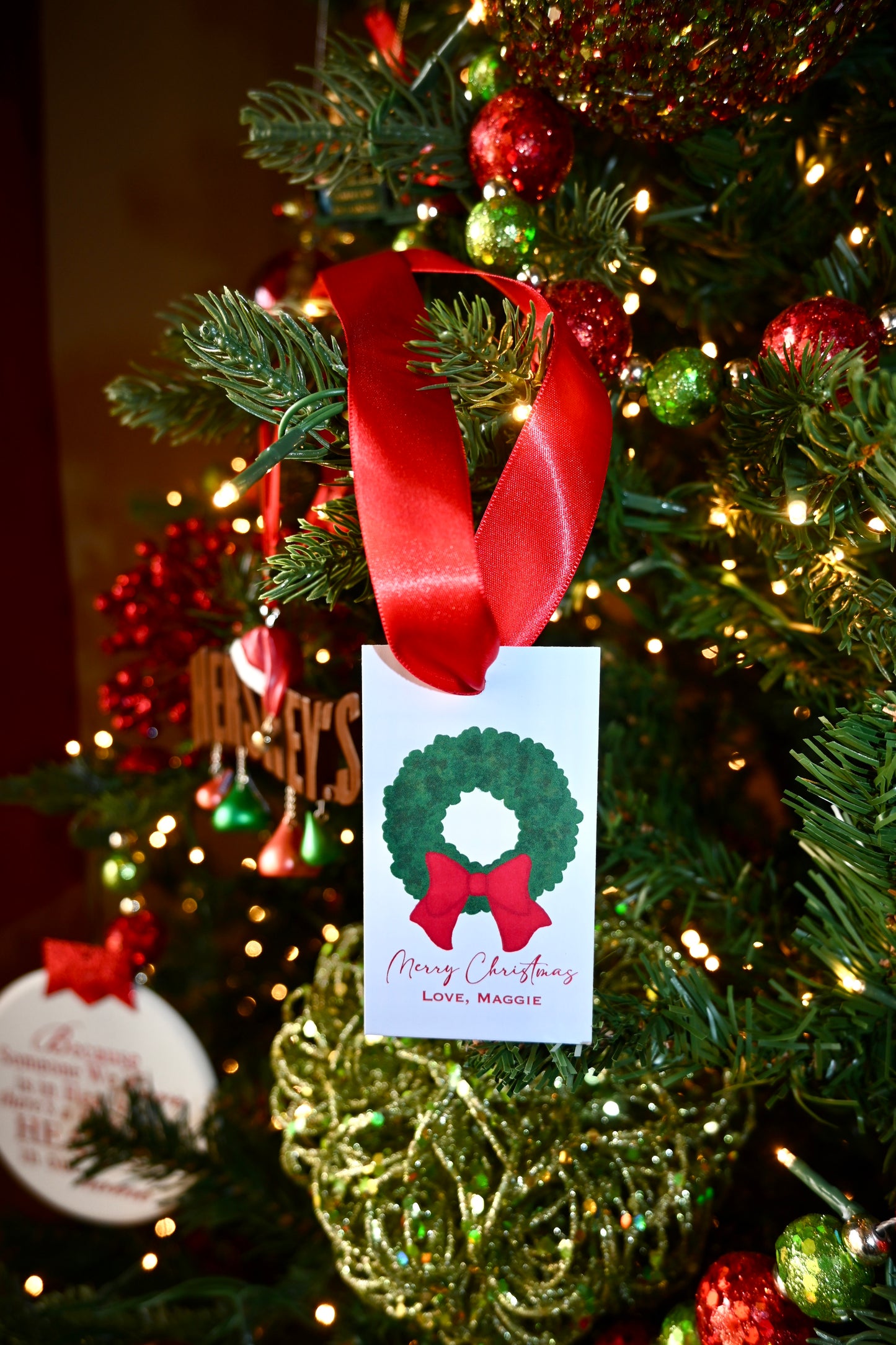 Christmas Wreath Gift Tags