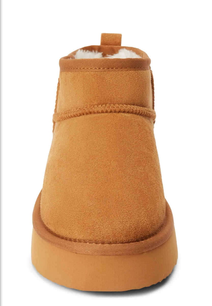 Chestnut Fur Mini Boots