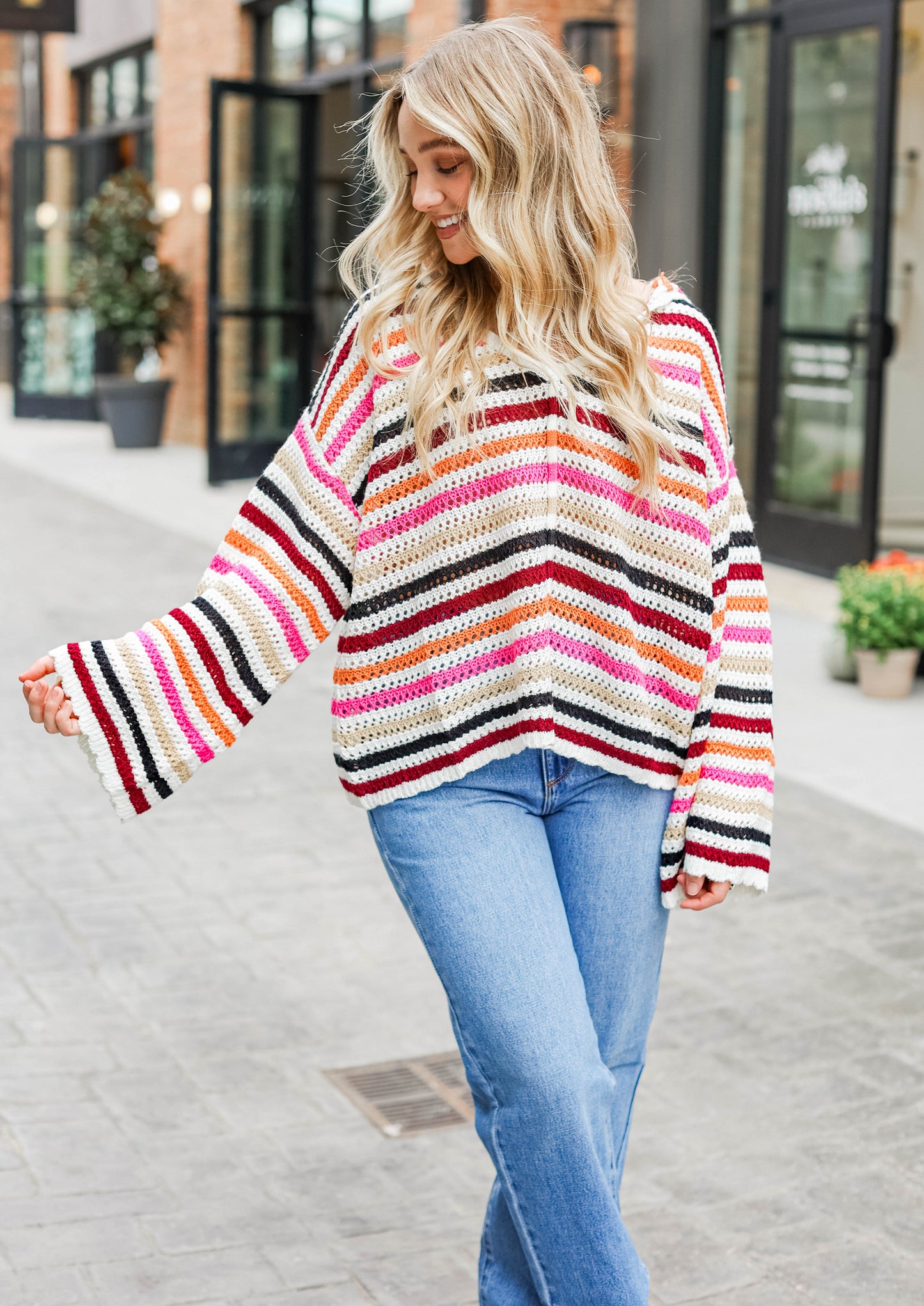 Striped Hoodie Sweater
