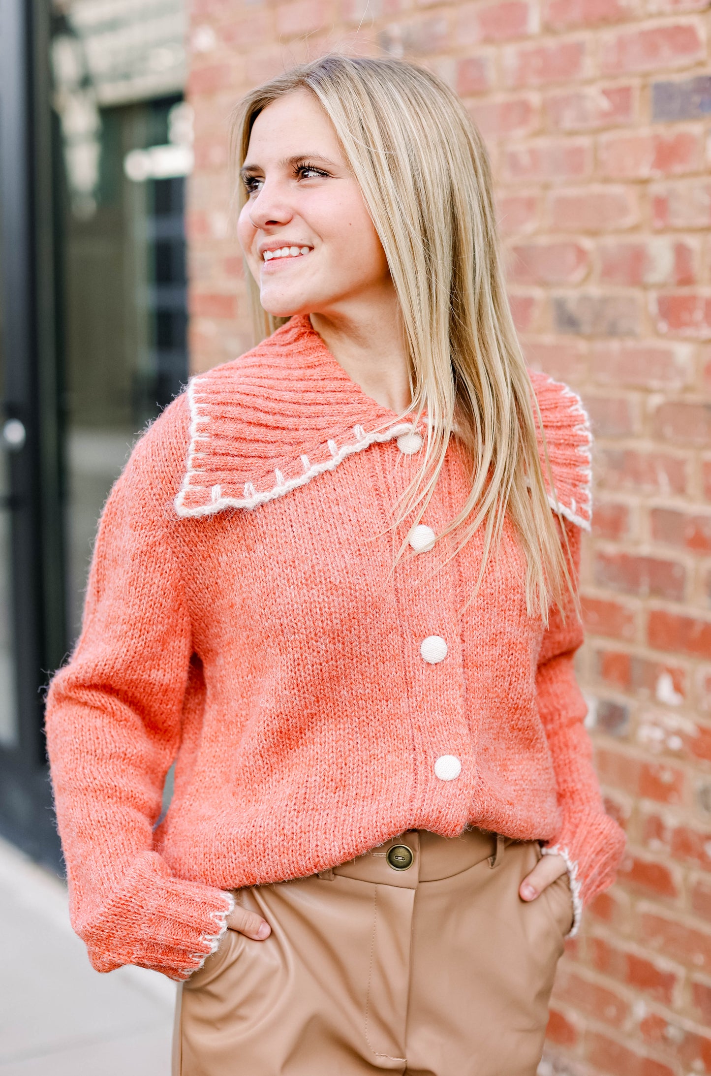 Pumpkin Spice Collared Sweater