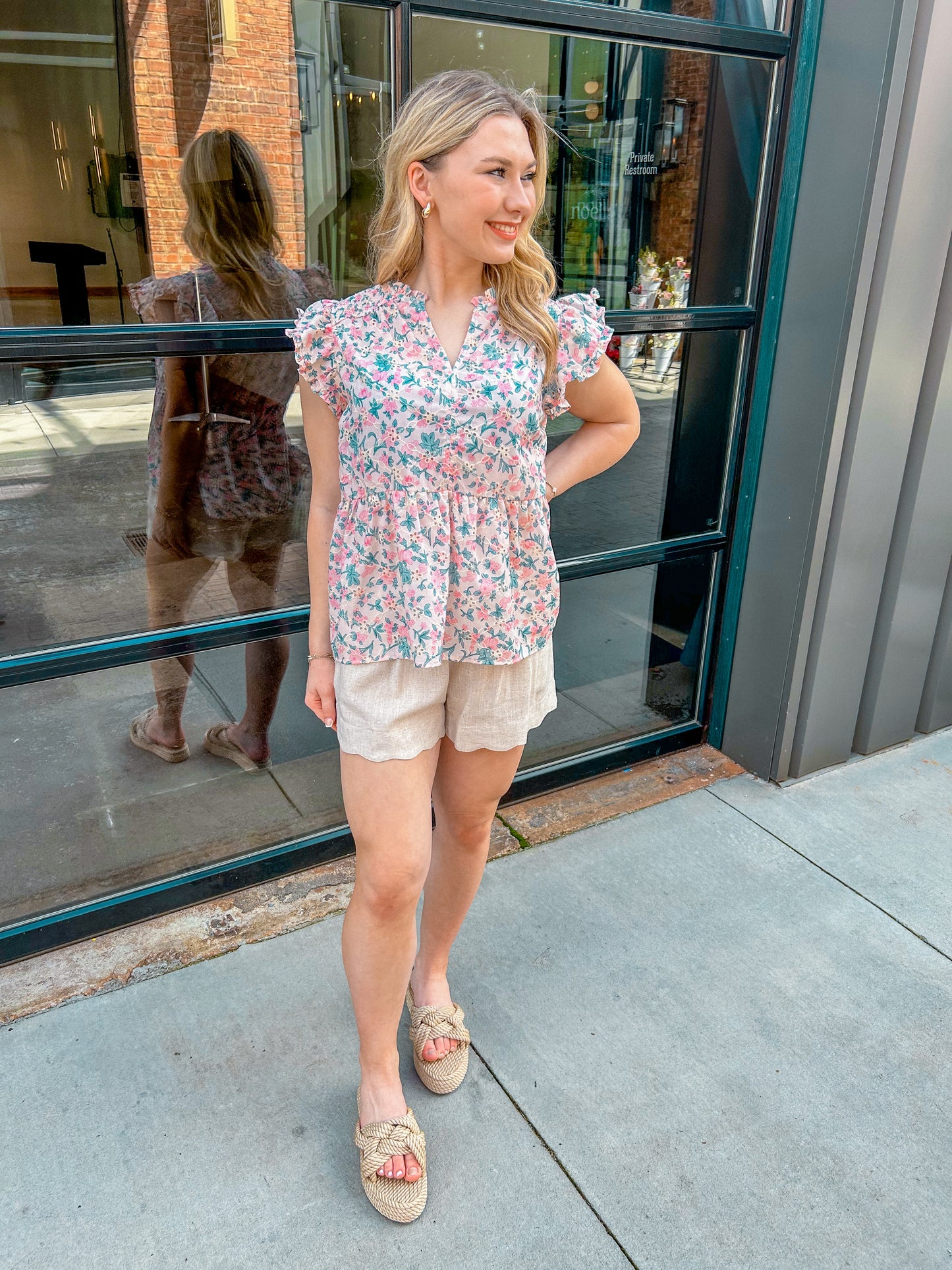 Eyelet Floral Blouse