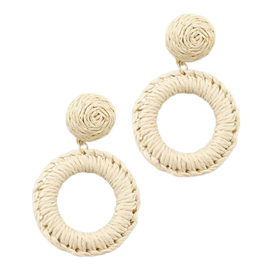 Rattan Circle Earrings